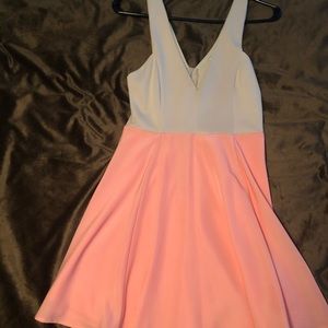 Cefian Tan and Coral cocktail dress size small